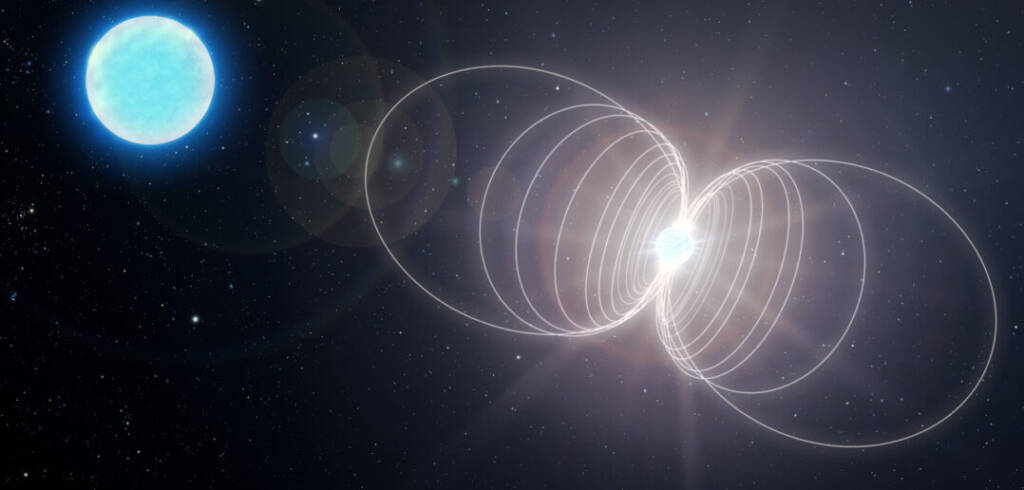 Illustration of a magnetar in a binary system. [https://noirlab.edu/public/images/noirlab2323c/; CC BY 4.0]